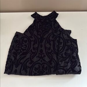 Black Patterned Sleeveless dress